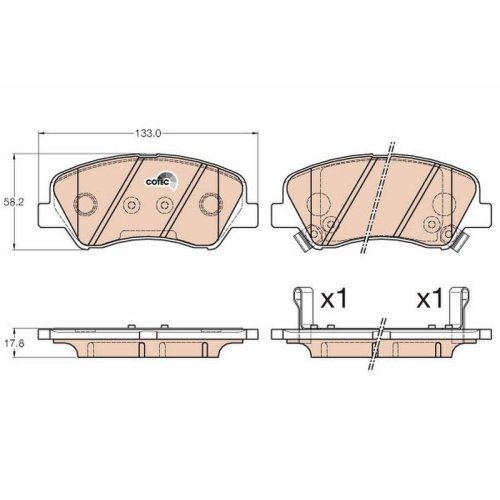 TRW Bremsbelagsatz, Scheibenbremse COTEC