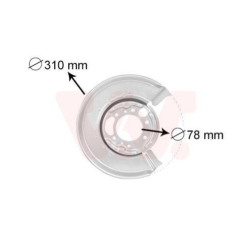 VAN WEZEL Spritzblech, Bremsscheibe