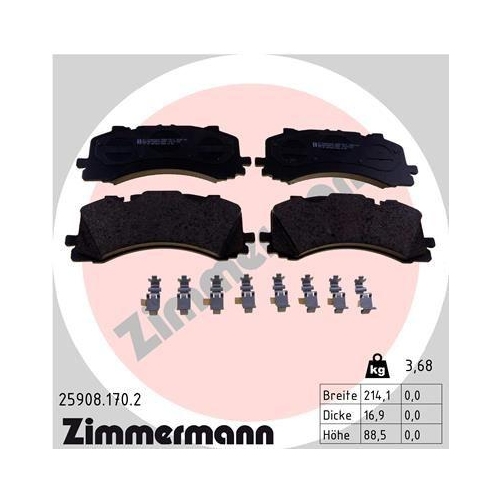 ZIMMERMANN Bremsbelagsatz, Scheibenbremse