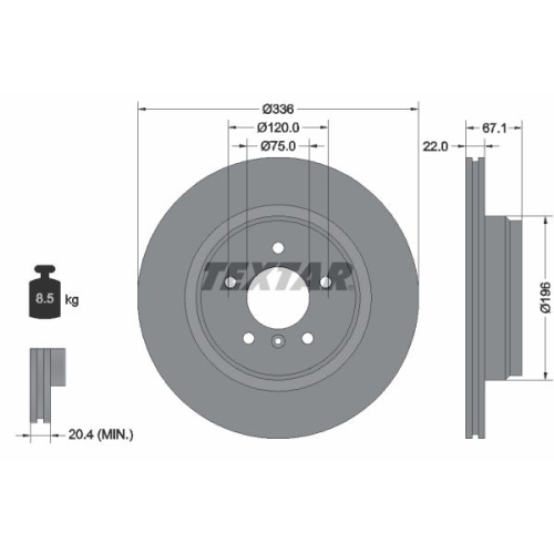 TEXTAR Bremsscheibe PRO+