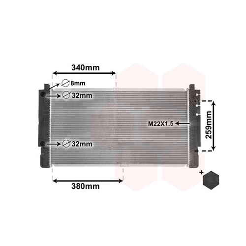 VAN WEZEL Kühler, Motorkühlung *** IR PLUS ***