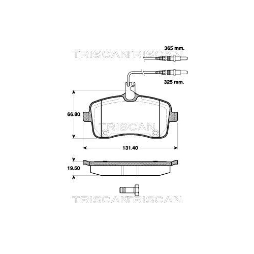 TRISCAN Bremsbelagsatz, Scheibenbremse