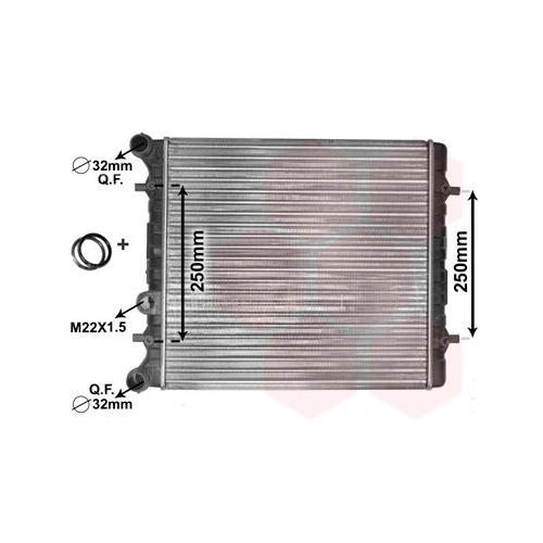 VAN WEZEL Kühler, Motorkühlung *** IR PLUS ***