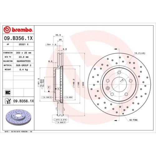 BREMBO Bremsscheibe XTRA LINE - Xtra