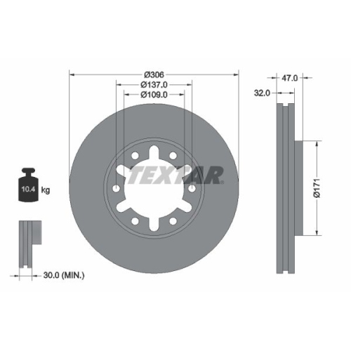 TEXTAR Bremsscheibe