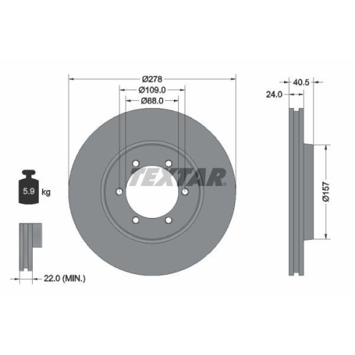 TEXTAR Bremsscheibe