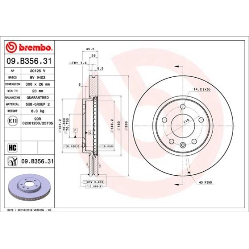 BREMBO Bremsscheibe PRIME LINE - UV Coated