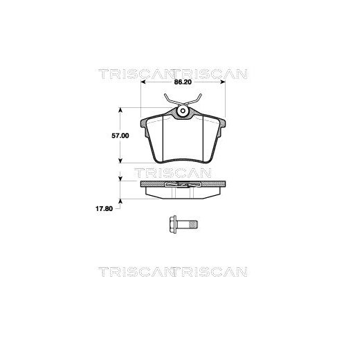 TRISCAN Bremsbelagsatz, Scheibenbremse