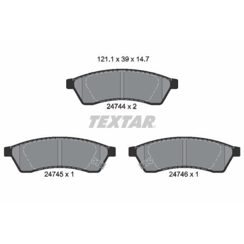 TEXTAR Bremsbelagsatz, Scheibenbremse Q+