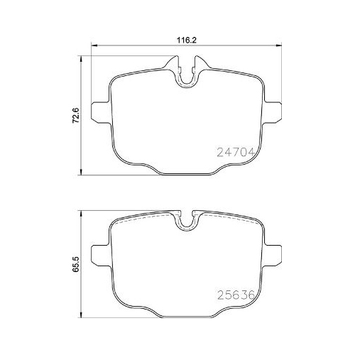 BREMBO Bremsbelagsatz, Scheibenbremse PRIME LINE