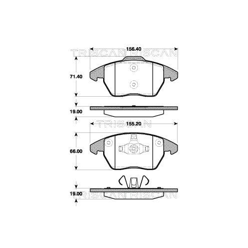 TRISCAN Bremsbelagsatz, Scheibenbremse