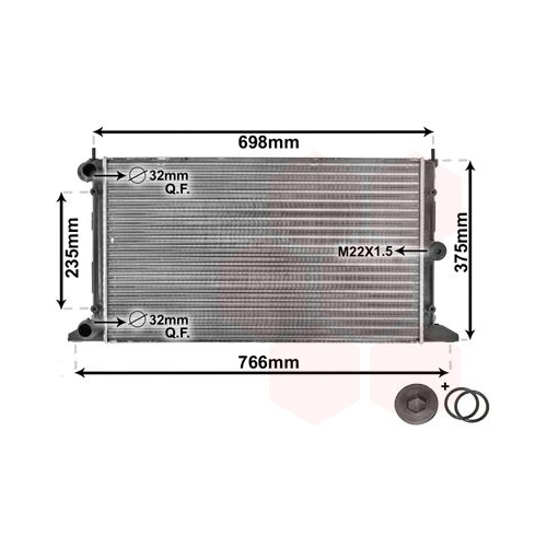 VAN WEZEL Kühler, Motorkühlung *** IR PLUS ***