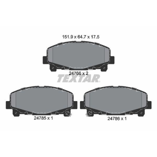 TEXTAR Bremsbelagsatz, Scheibenbremse Q+