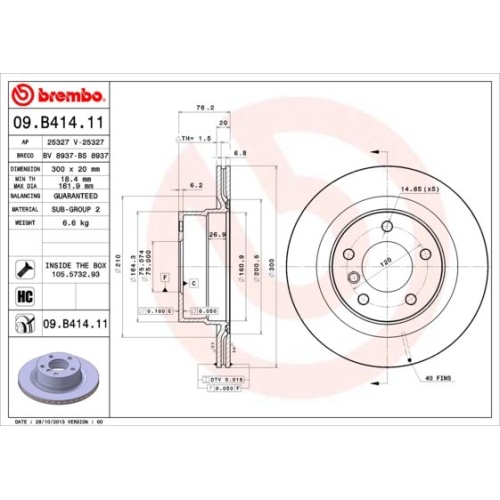 BREMBO Bremsscheibe PRIME LINE - UV Coated