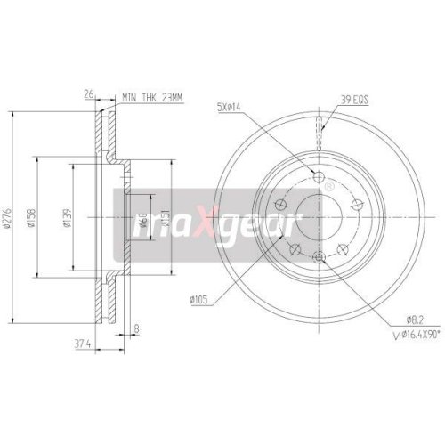 MAXGEAR Bremsscheibe