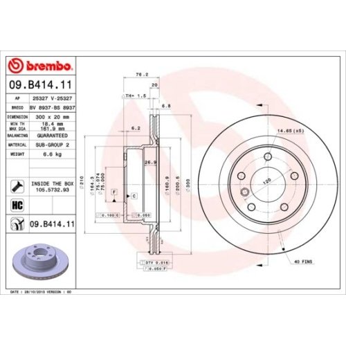 BREMBO Bremsscheibe PRIME LINE - UV Coated