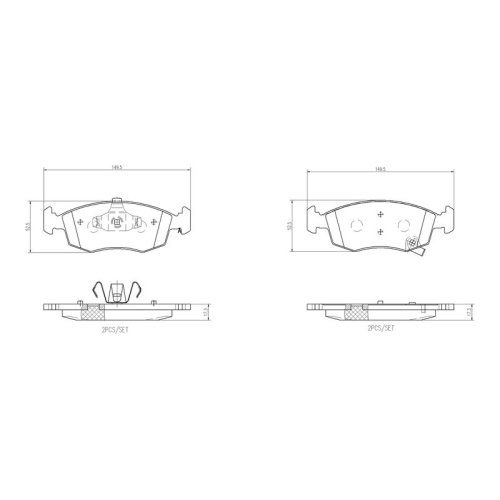 BREMBO Bremsbelagsatz, Scheibenbremse PRIME LINE