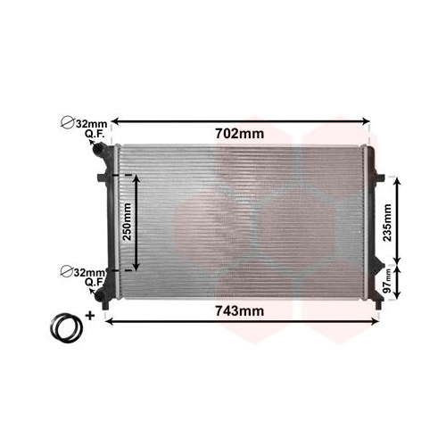 VAN WEZEL Kühler, Motorkühlung *** IR PLUS ***