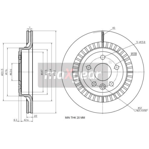 MAXGEAR Bremsscheibe