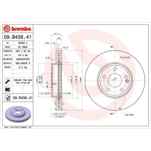 BREMBO Bremsscheibe PRIME LINE - UV Coated