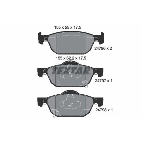 TEXTAR Bremsbelagsatz, Scheibenbremse Q+