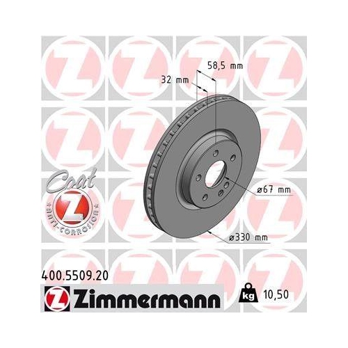 ZIMMERMANN Bremsscheibe COAT Z