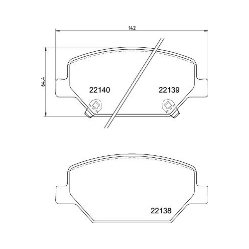 BREMBO Bremsbelagsatz, Scheibenbremse PRIME LINE