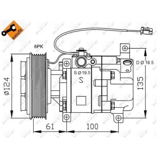 NRF Kompressor, Klimaanlage EASY FIT