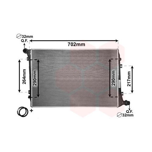 VAN WEZEL Kühler, Motorkühlung *** IR PLUS ***