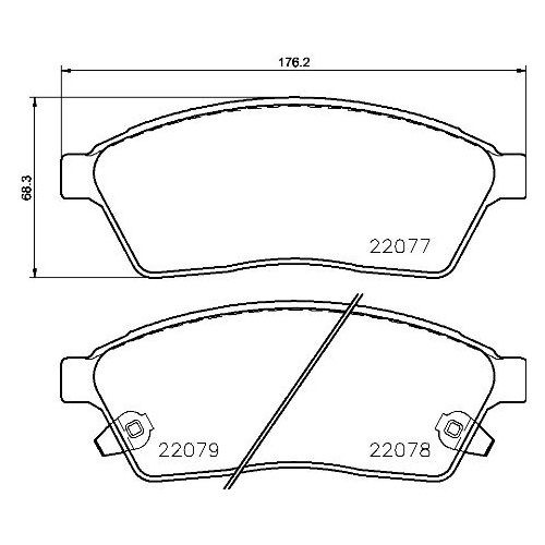 BREMBO Bremsbelagsatz, Scheibenbremse PRIME LINE