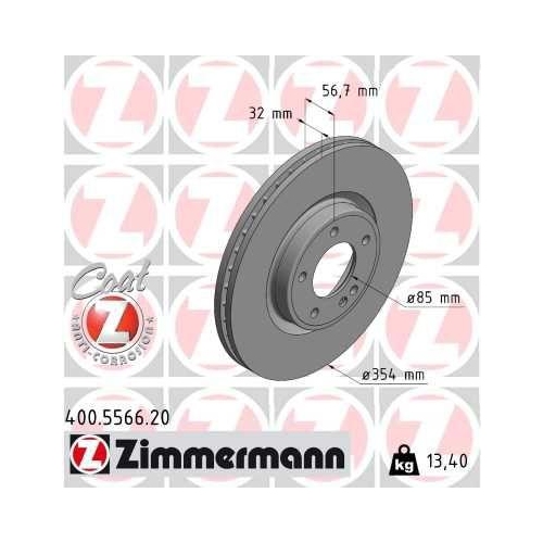 ZIMMERMANN Bremsscheibe COAT Z