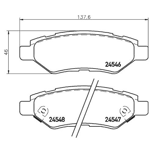 BREMBO Bremsbelagsatz, Scheibenbremse PRIME LINE