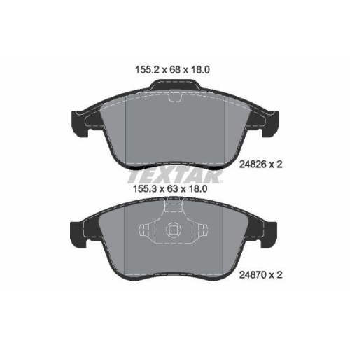 TEXTAR Bremsbelagsatz, Scheibenbremse Q+
