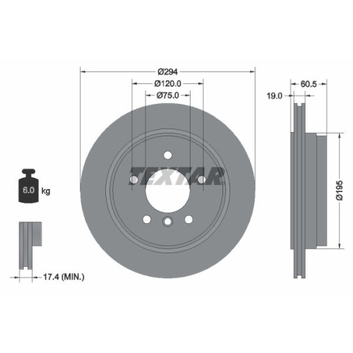 TEXTAR Bremsscheibe PRO