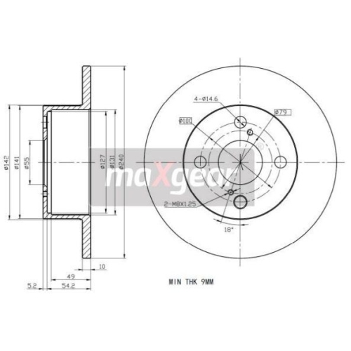 MAXGEAR Bremsscheibe