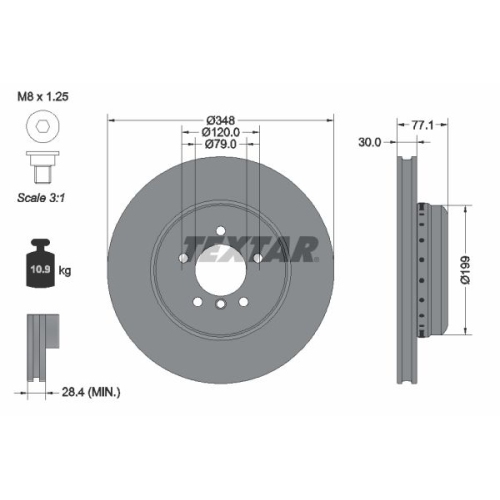 TEXTAR Bremsscheibe PRO+