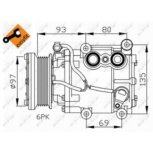 NRF Kompressor, Klimaanlage EASY FIT