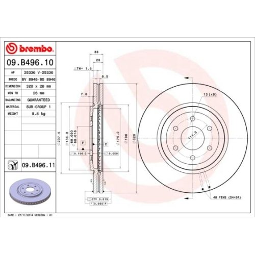 BREMBO Bremsscheibe PRIME LINE - UV Coated