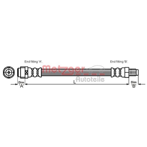 METZGER Bremsschlauch