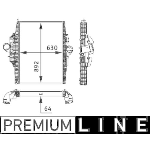 MAHLE Ladeluftkühler BEHR *** PREMIUM LINE ***