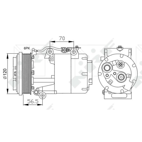 NRF Kompressor, Klimaanlage EASY FIT