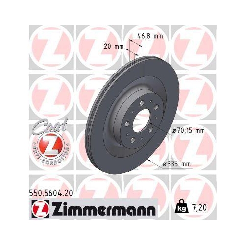 ZIMMERMANN Bremsscheibe COAT Z