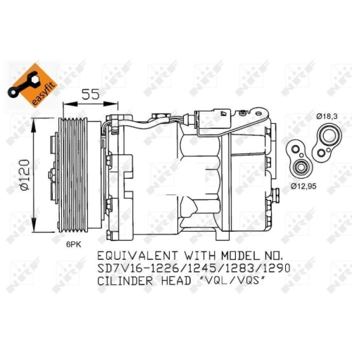 NRF Kompressor, Klimaanlage EASY FIT