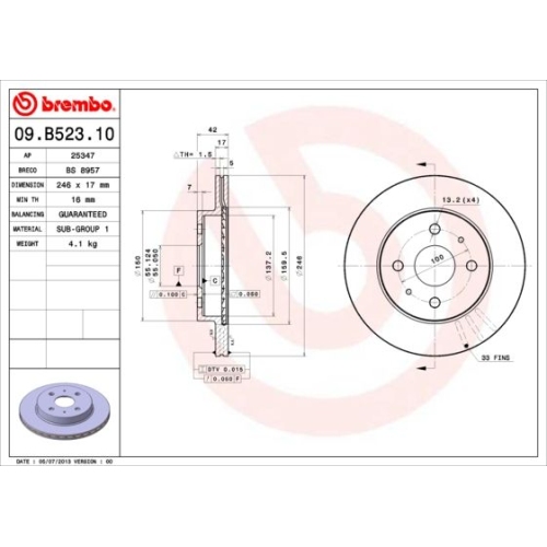 BREMBO Bremsscheibe PRIME LINE