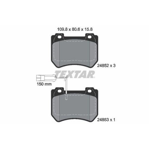 TEXTAR Bremsbelagsatz, Scheibenbremse Q+