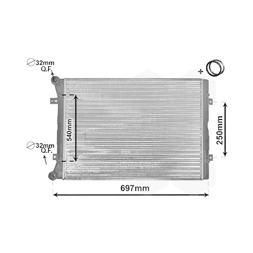 VAN WEZEL Kühler, Motorkühlung *** IR PLUS ***