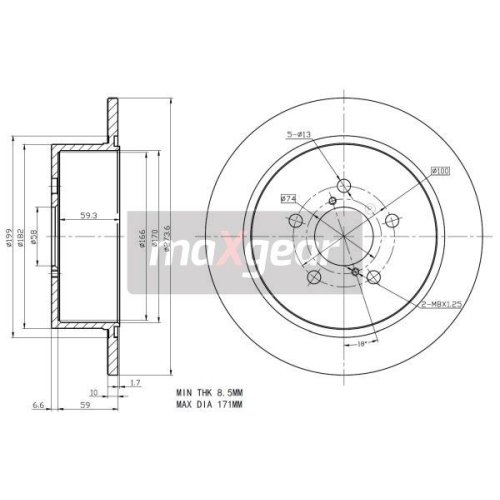 MAXGEAR Bremsscheibe