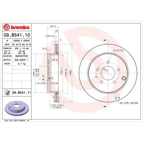 BREMBO Bremsscheibe PRIME LINE - UV Coated