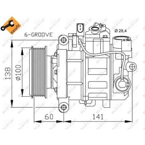 NRF Kompressor, Klimaanlage EASY FIT