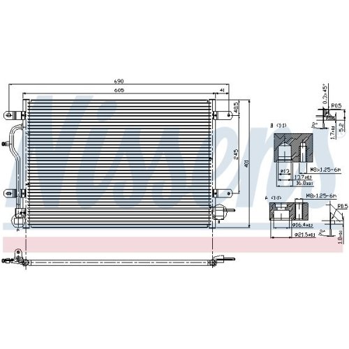 NISSENS Kondensator, Klimaanlage ** FIRST FIT **